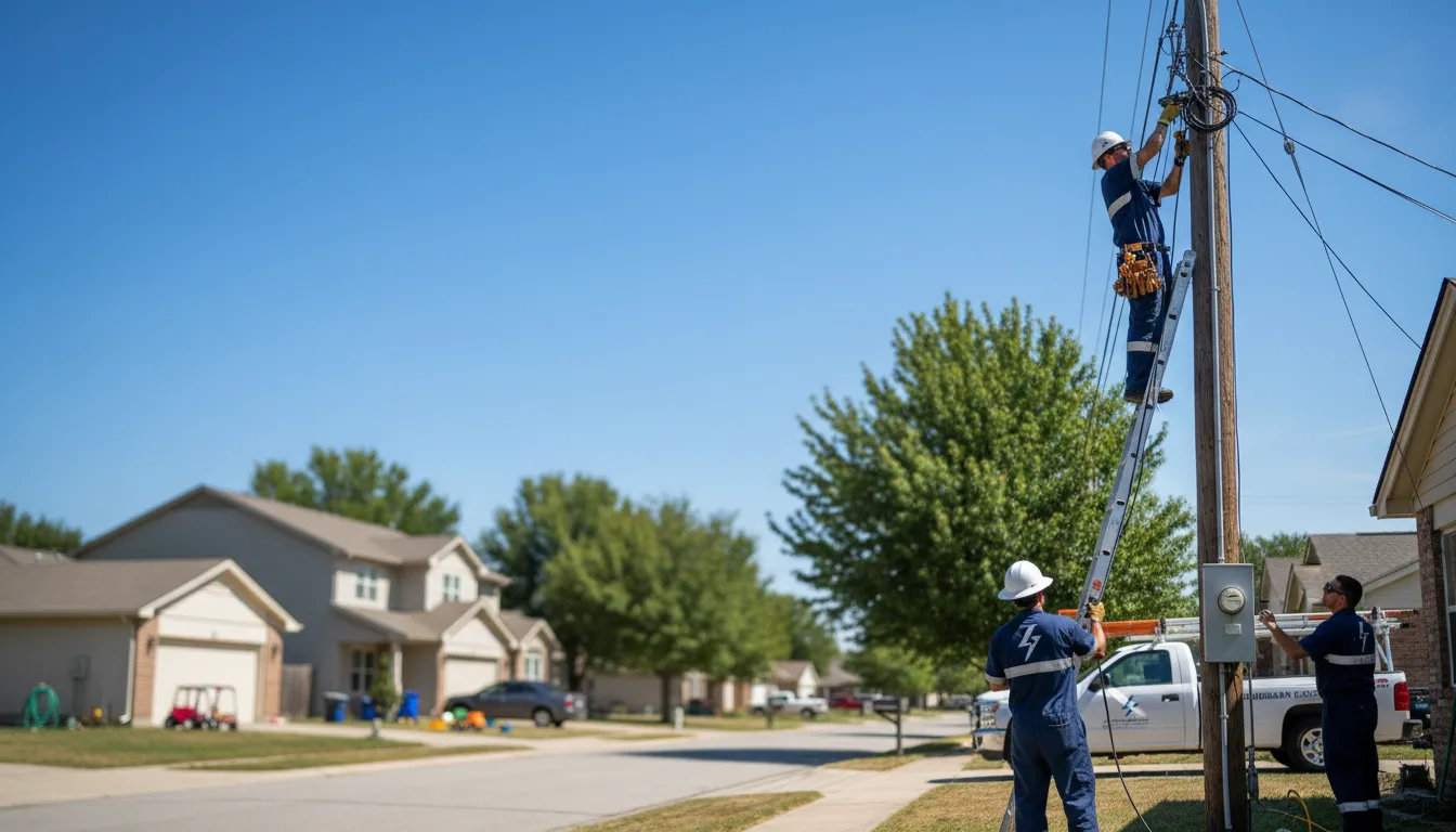 Residential electrician providing installation services in Amelia, OH